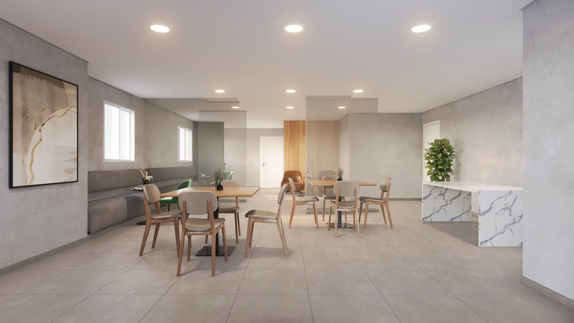 Park Econ Perspectiva do Salão de Festas Lançamento: Apartamento em Guarulhos com 2 Dormitórios e Lazer Completo – Park Guarulhos