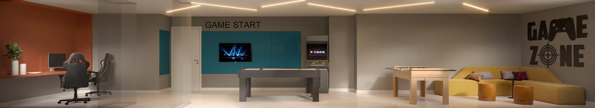 Park Econ Perspectiva do Salão de Jogos Lançamento: Apartamento em Guarulhos com 2 Dormitórios e Lazer Completo – Park Guarulhos